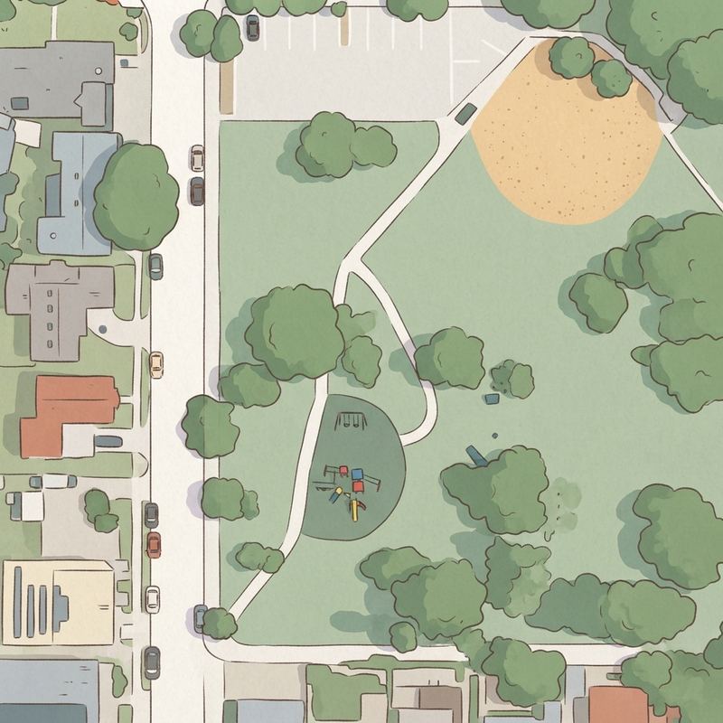 Illustrated map of Oak Park