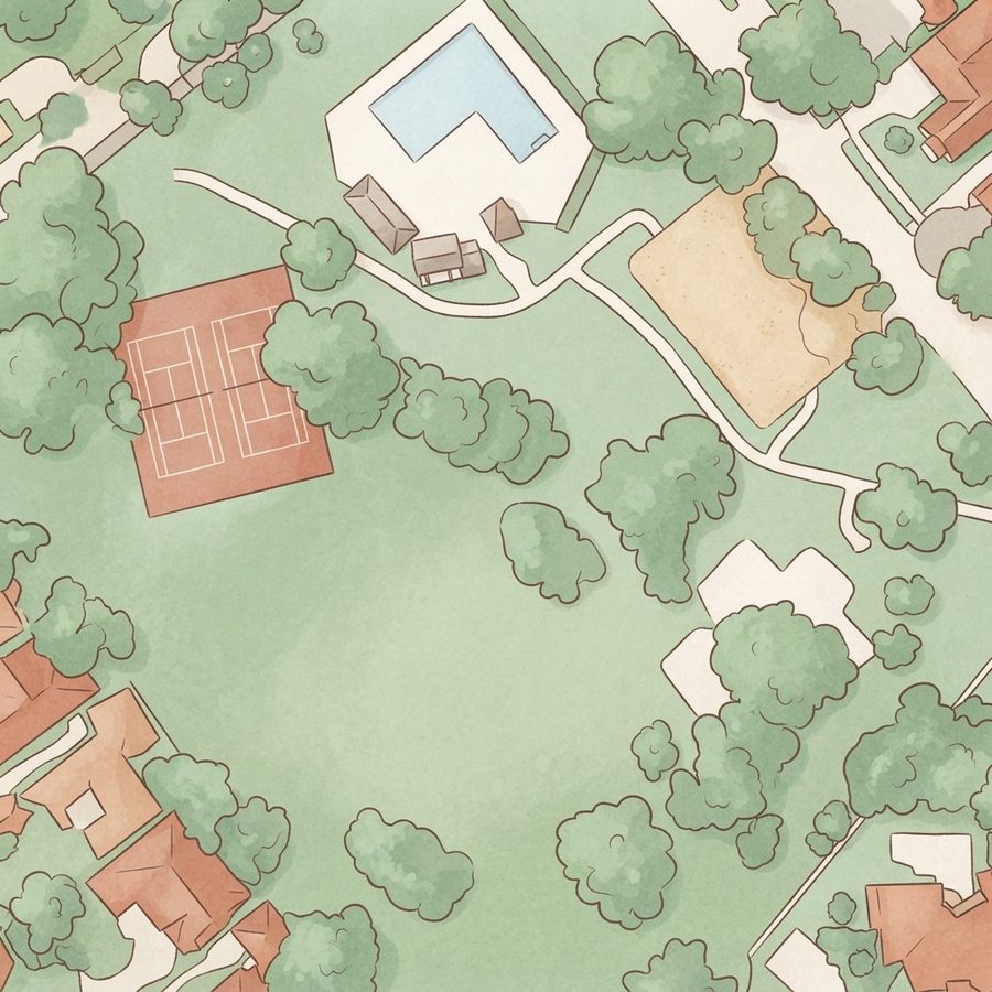 Illustrated map of Oakbrook West Park