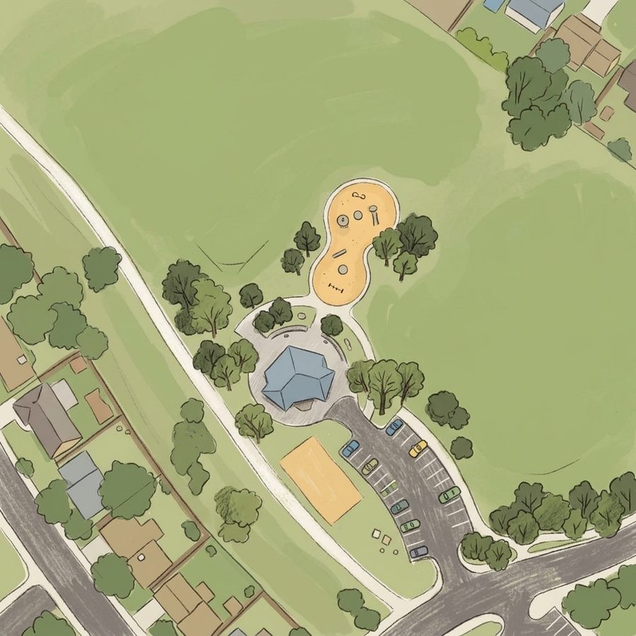 Illustrated map of Oakhurst Park I