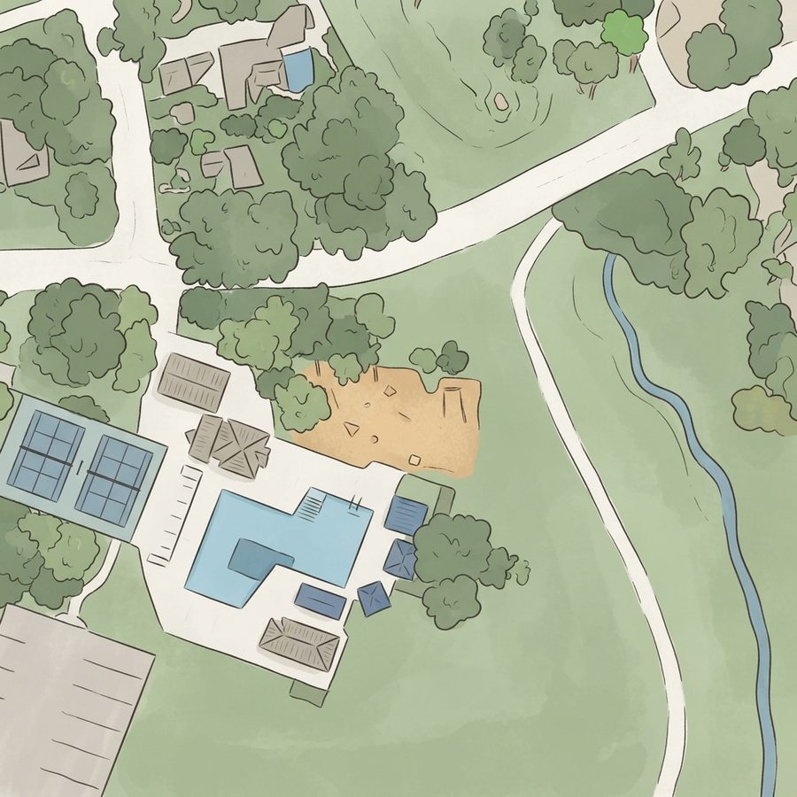 Illustrated map of Oaks of Atascocita Park