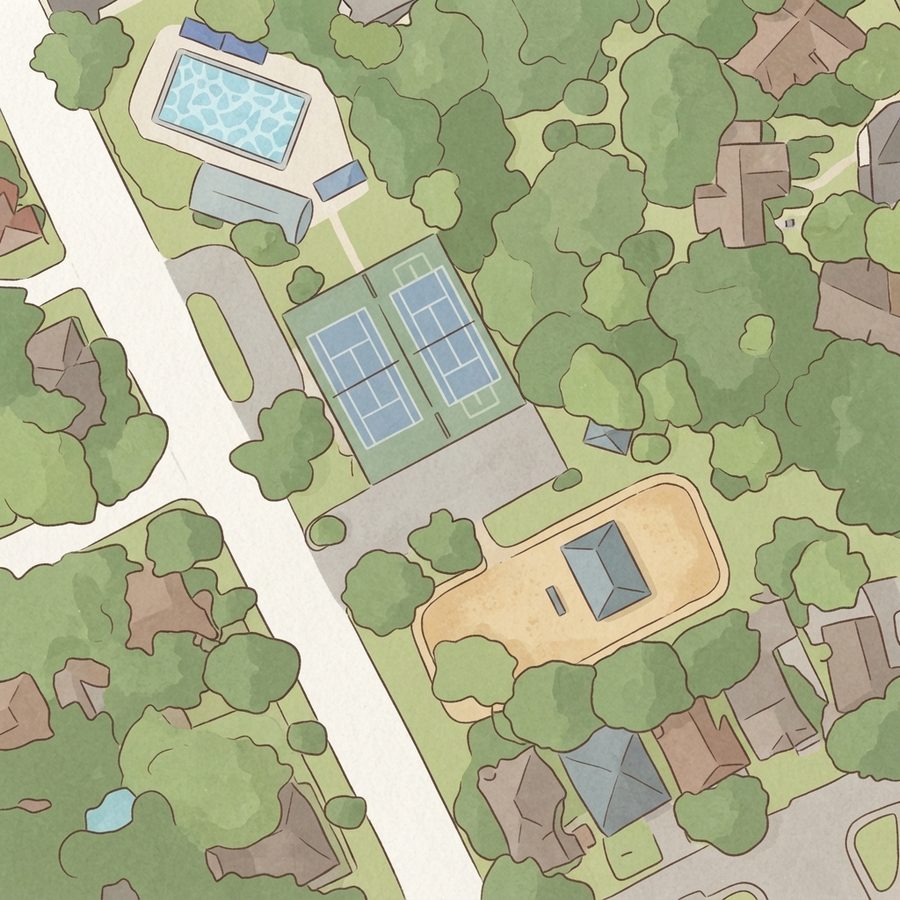 Illustrated map of O’Connor park