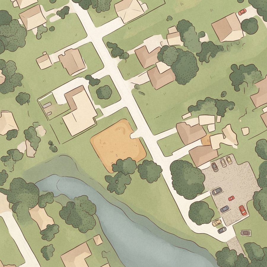 Illustrated map of Ohio Street Park