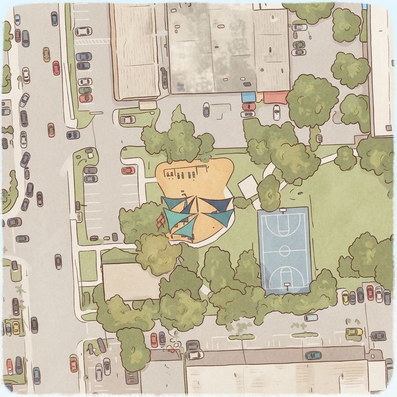 Illustrated map of Ojus Park
