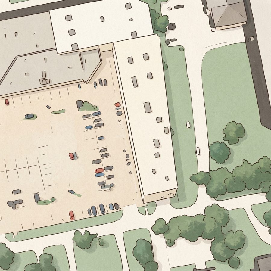 Illustrated map of Olivia’s Playhouse