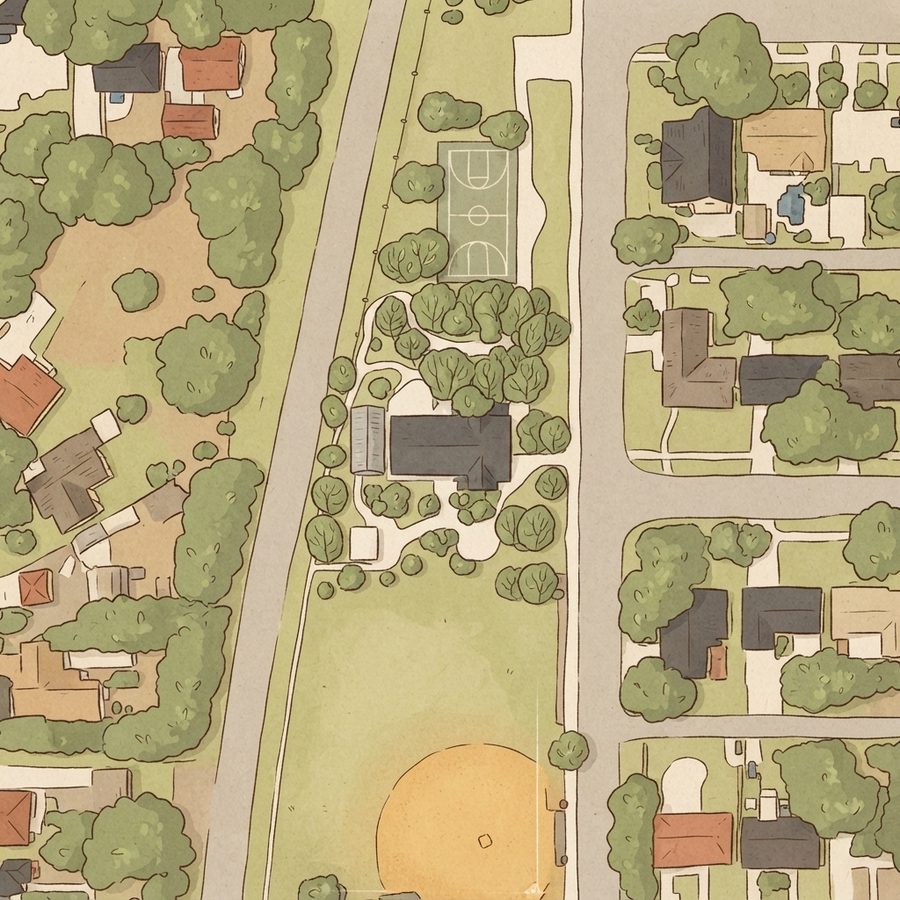 Illustrated map of Olympia Park