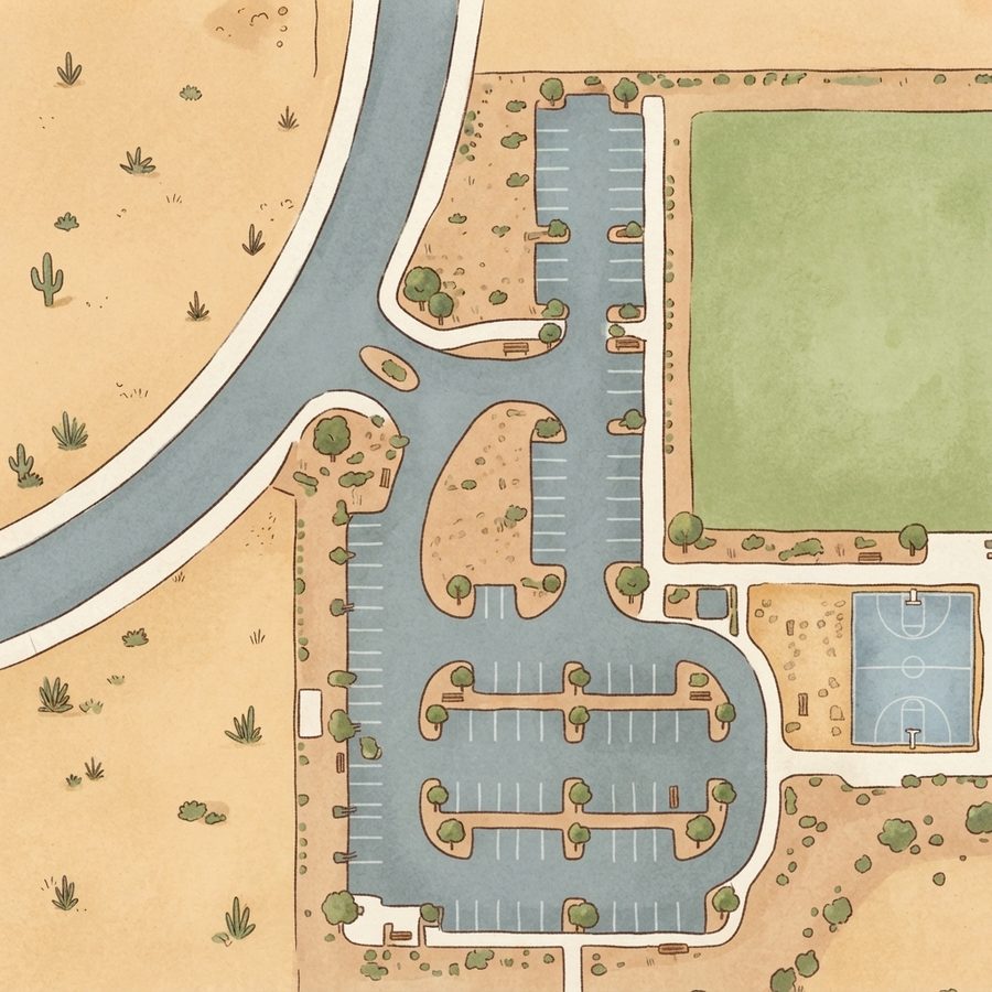 Illustrated map of Olympia Sports Park