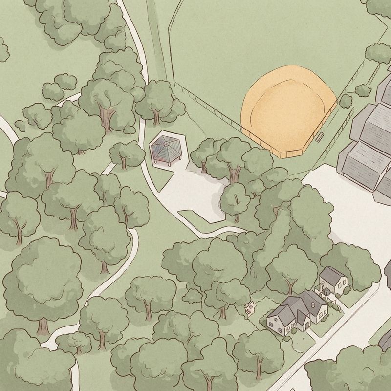 Illustrated map of Opportunity Park