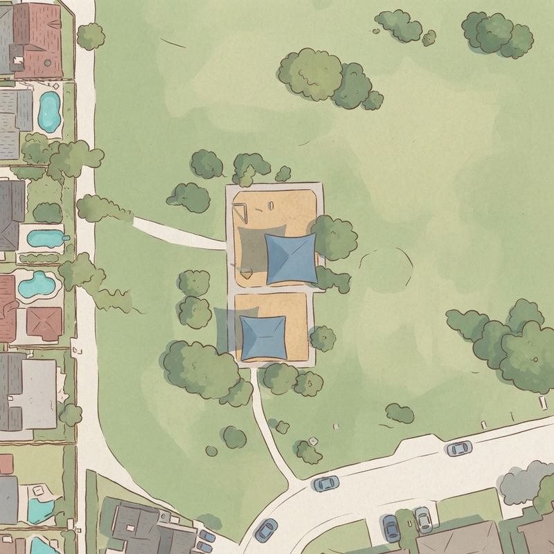 Illustrated map of Optimist Park