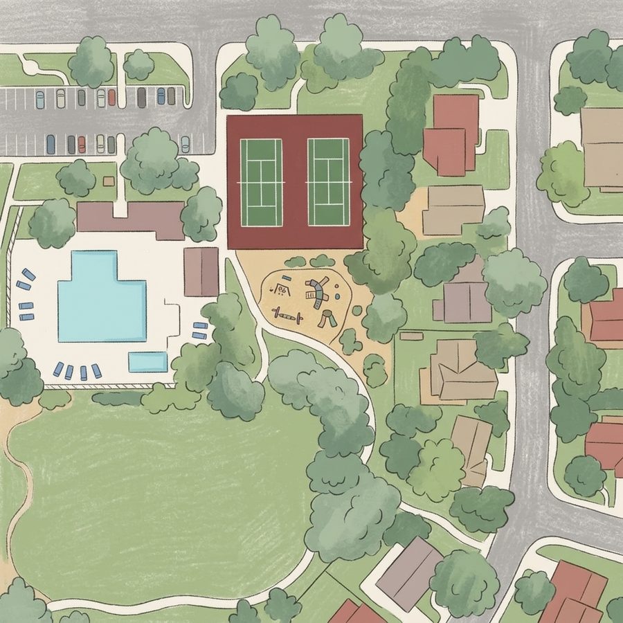 Illustrated map of Orchard Park