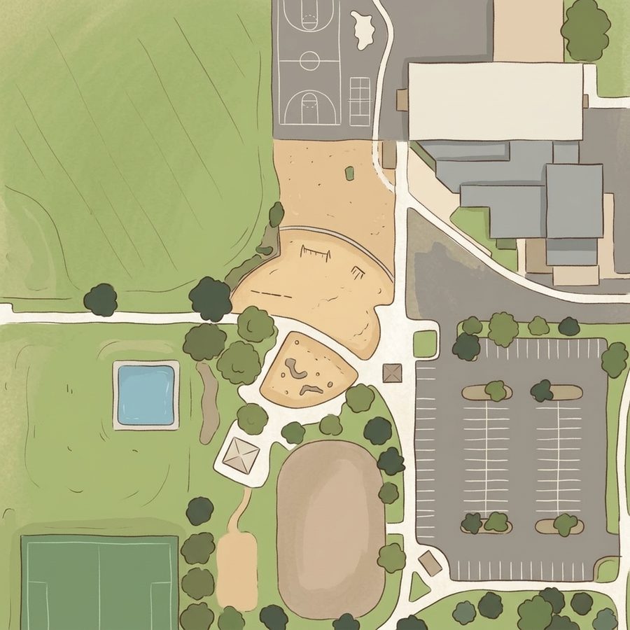 Illustrated map of Orchard Park
