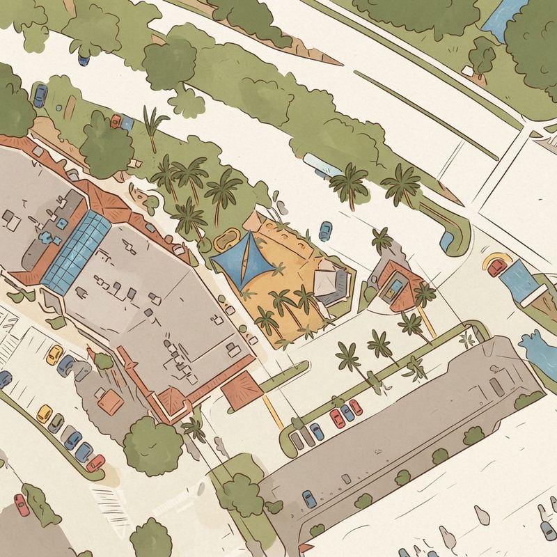 Illustrated map of Orlando Health Playground - Waterford Lakes Shopping Center