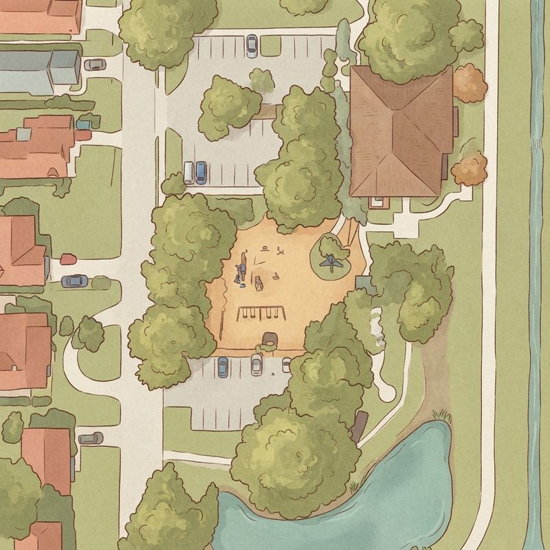 Illustrated map of Orlando Magic park