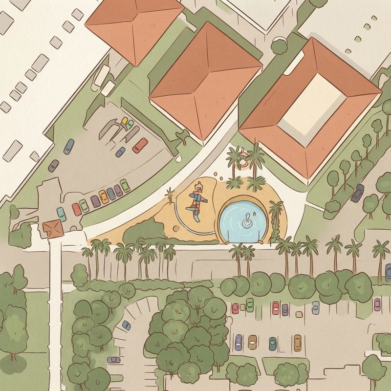 Illustrated map of Orlando Premium Outlets Playground