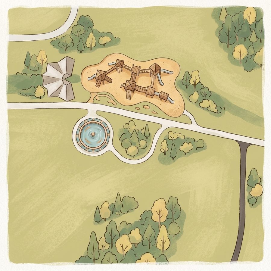 Illustrated map of Outdoor Gym