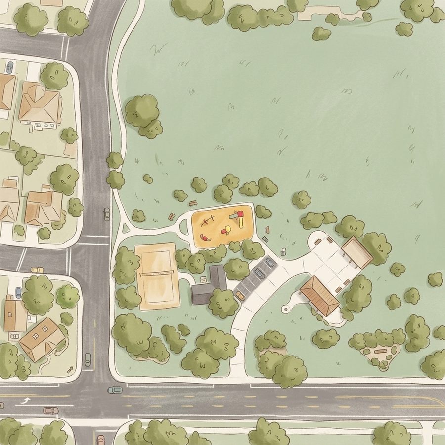 Illustrated map of Outlook Park