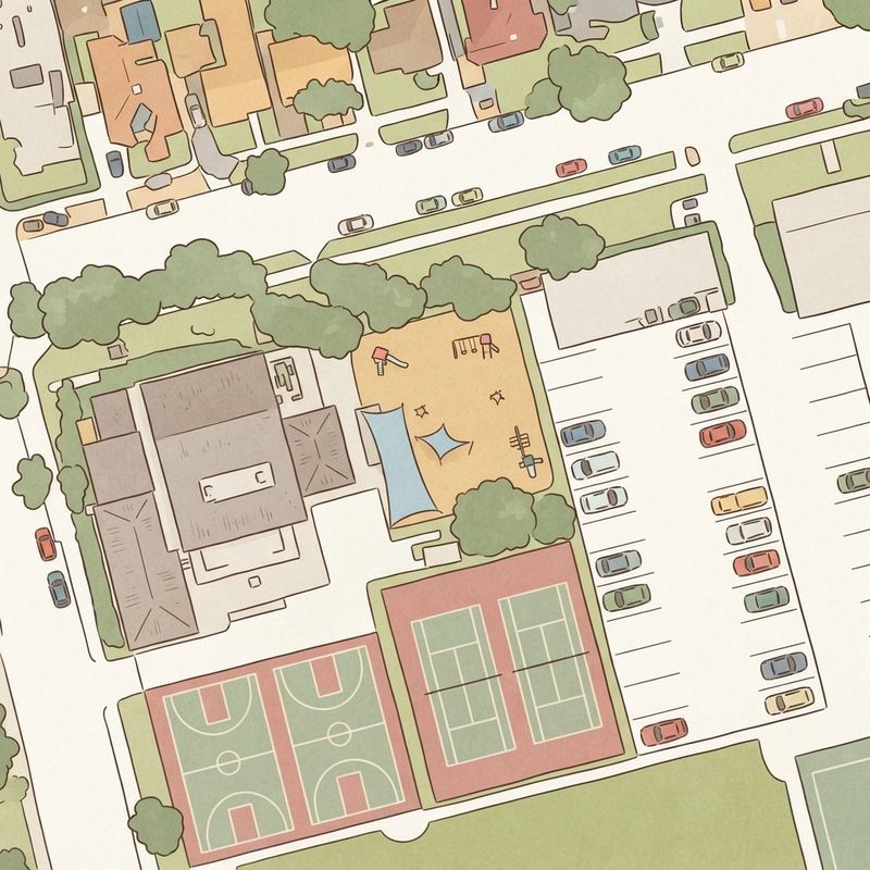 Illustrated map of Pacific Beach Park