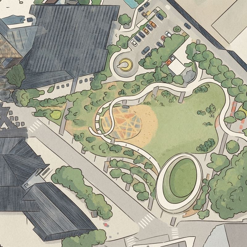 Illustrated map of Pacific Plaza