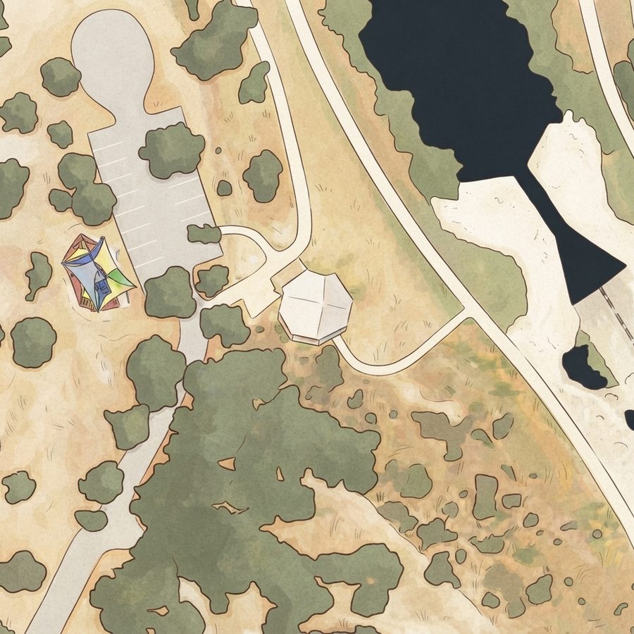 Illustrated map of Padre Park