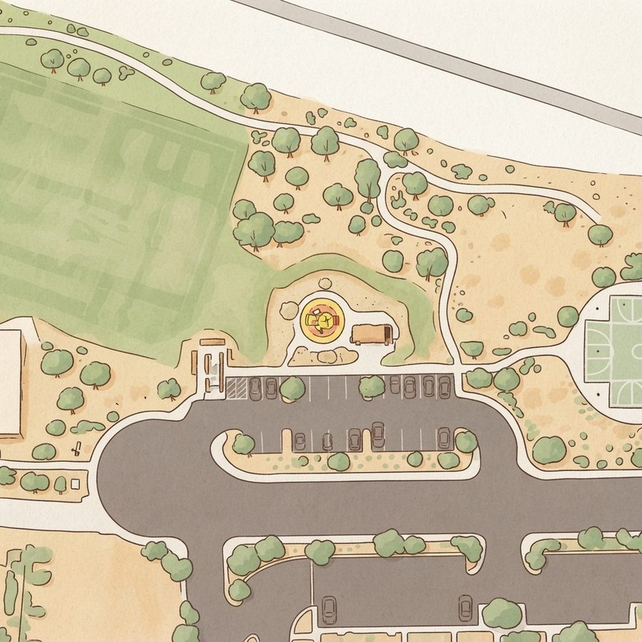 Illustrated map of Paiute Park
