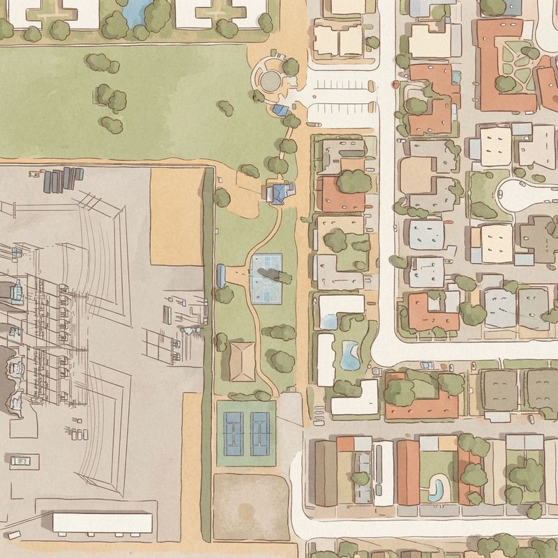 Illustrated map of Paiute Park Playground