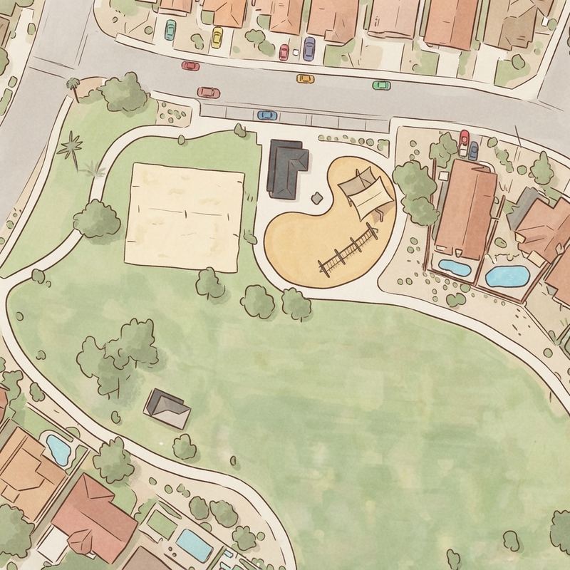 Illustrated map of Palm Valley Park