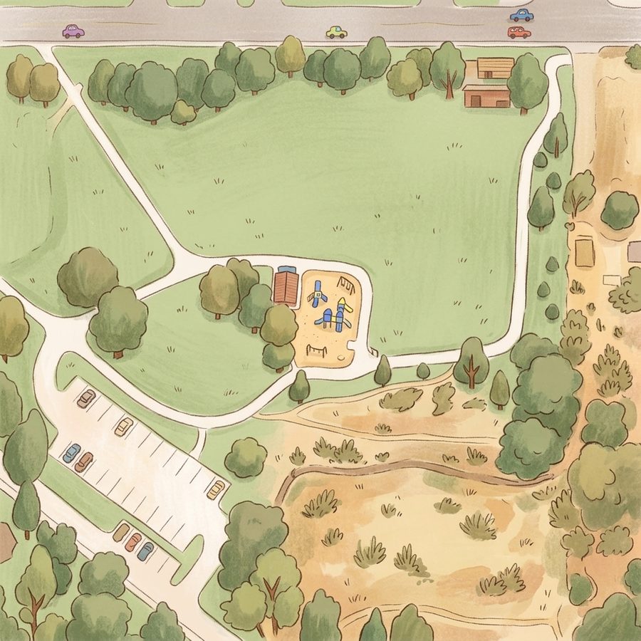 Illustrated map of Palos Verdes Park