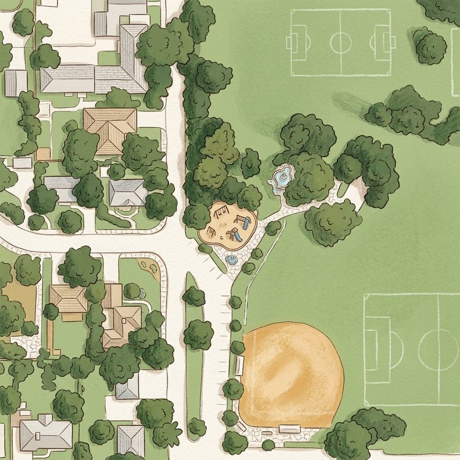 Illustrated map of Panorama Park