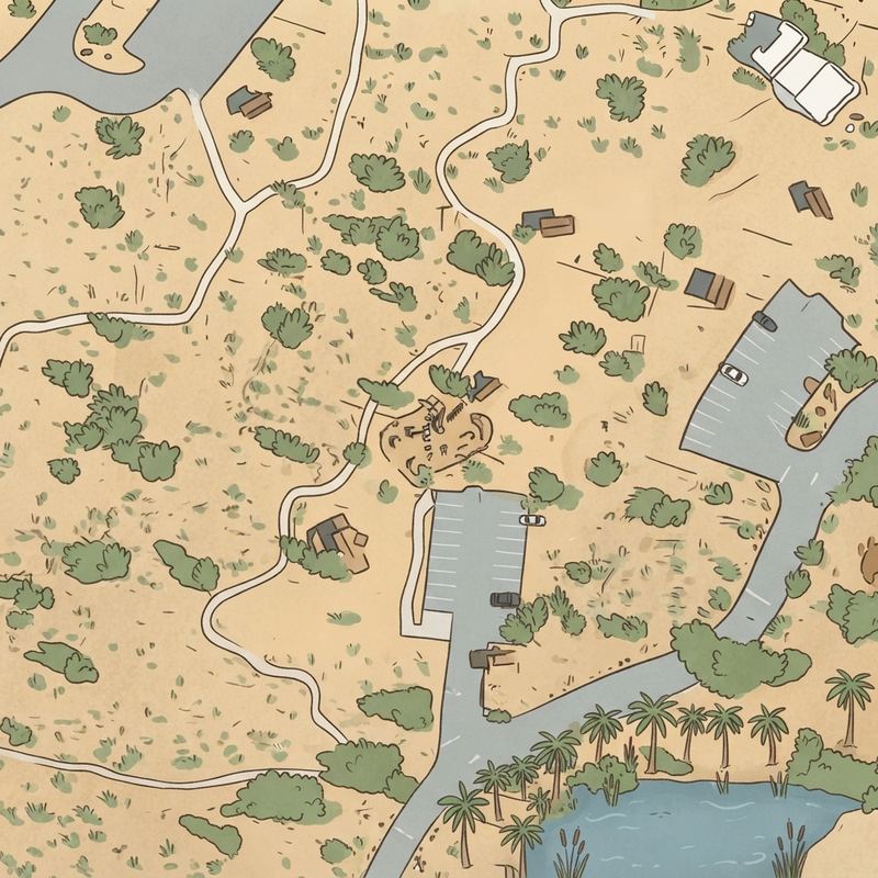 Illustrated map of Papago Park