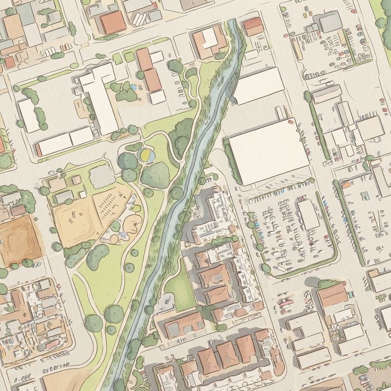 Illustrated map of Paradise Creek Educational Park