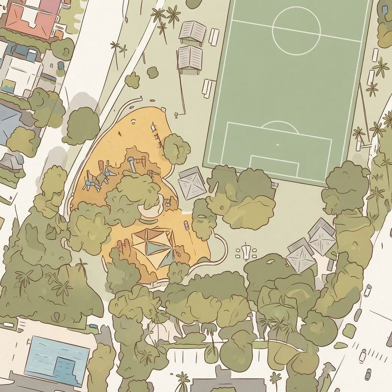 Illustrated map of Paradise Park
