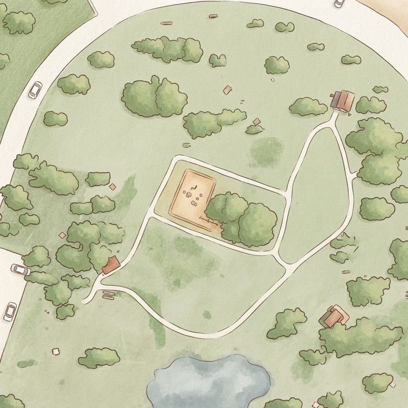 Illustrated map of Paradise Valley Park