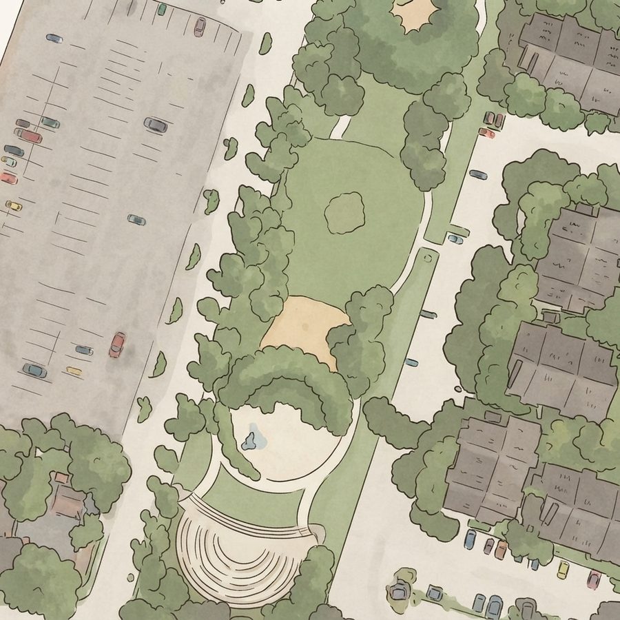Illustrated map of Park at Palm Center