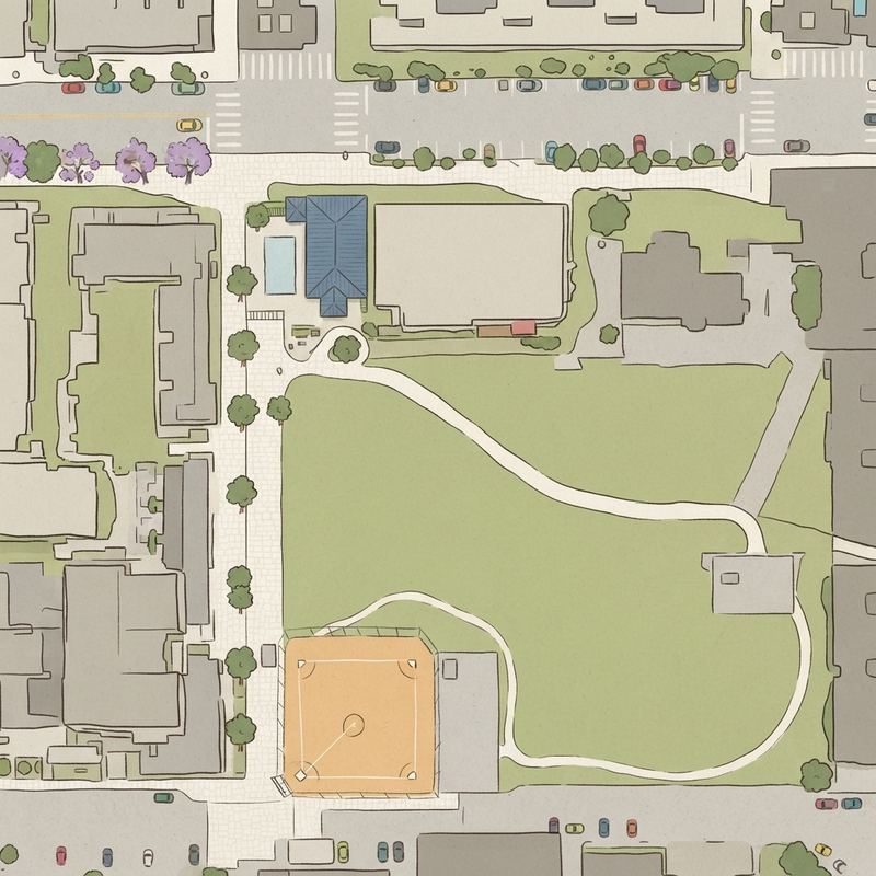 Illustrated map of Park at the Park