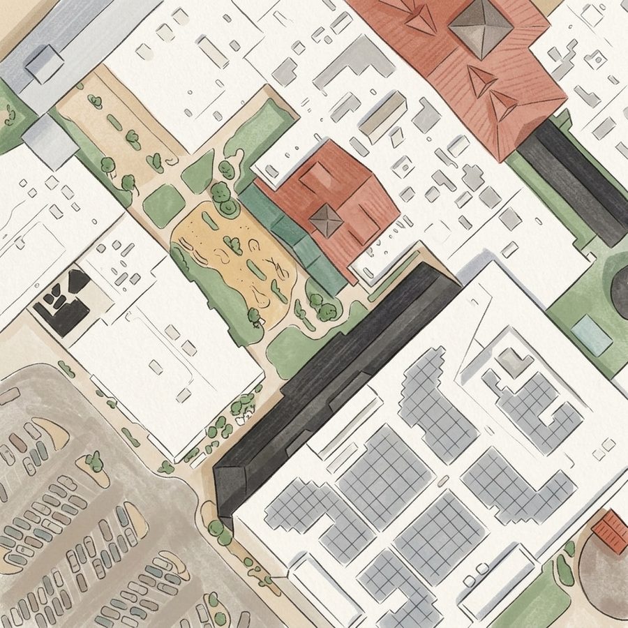 Illustrated map of Park Meadows playground