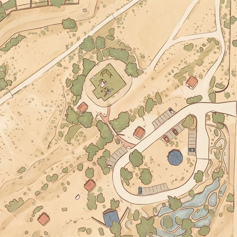 Illustrated map of Park of Canals