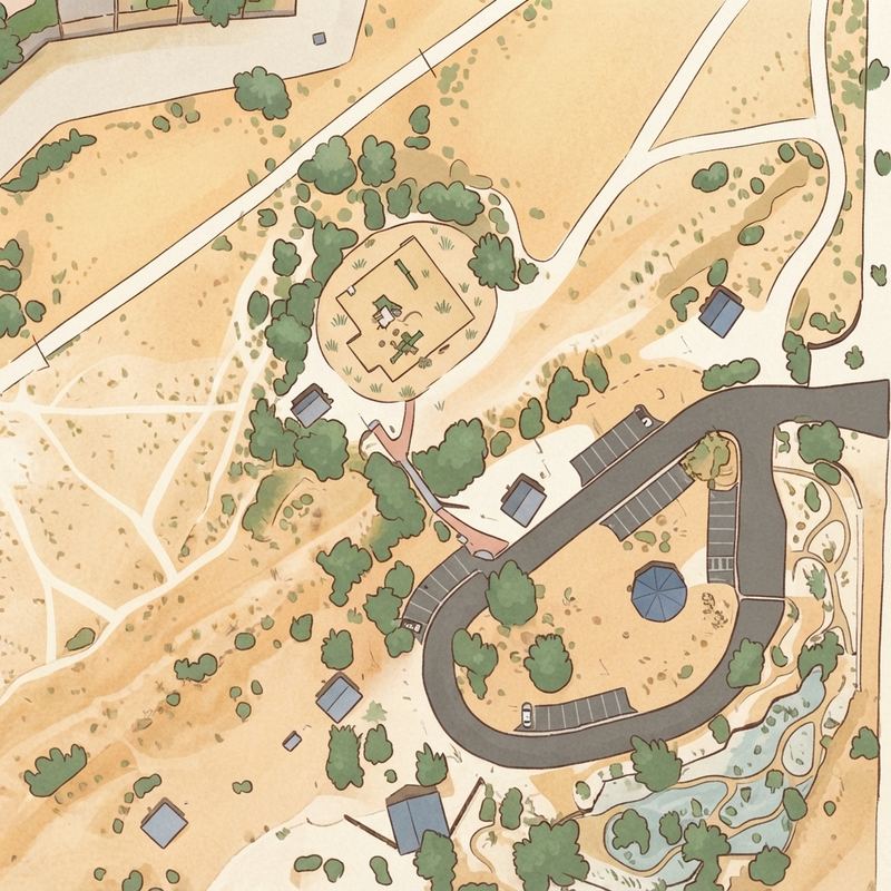 Illustrated map of Park Of The Canals Playground
