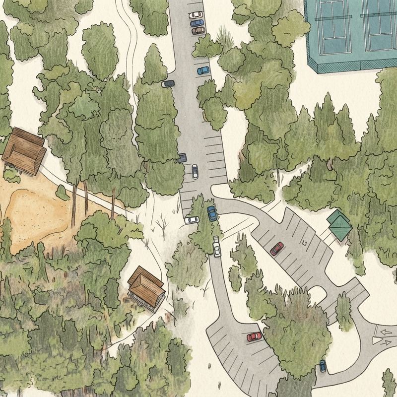 Illustrated map of Park - Oliver