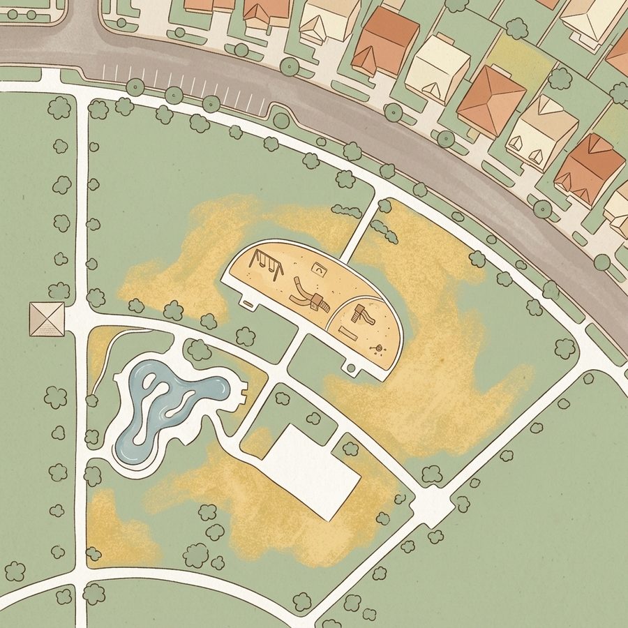 Illustrated map of Park Playground