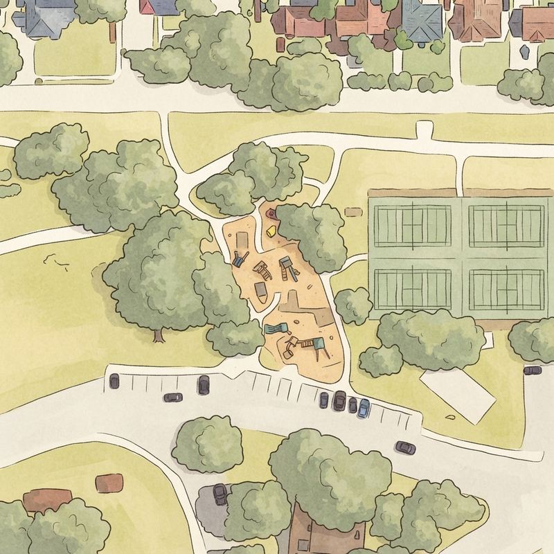 Illustrated map of Park & Recreation Department