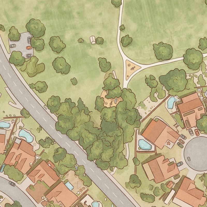 Illustrated map of Park Village Park