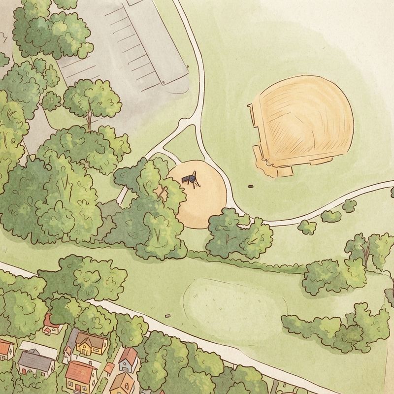 Illustrated map of Parkdale Park