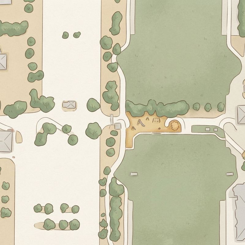Illustrated map of Parkhill Park