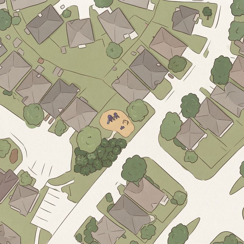 Illustrated map of Parkland place