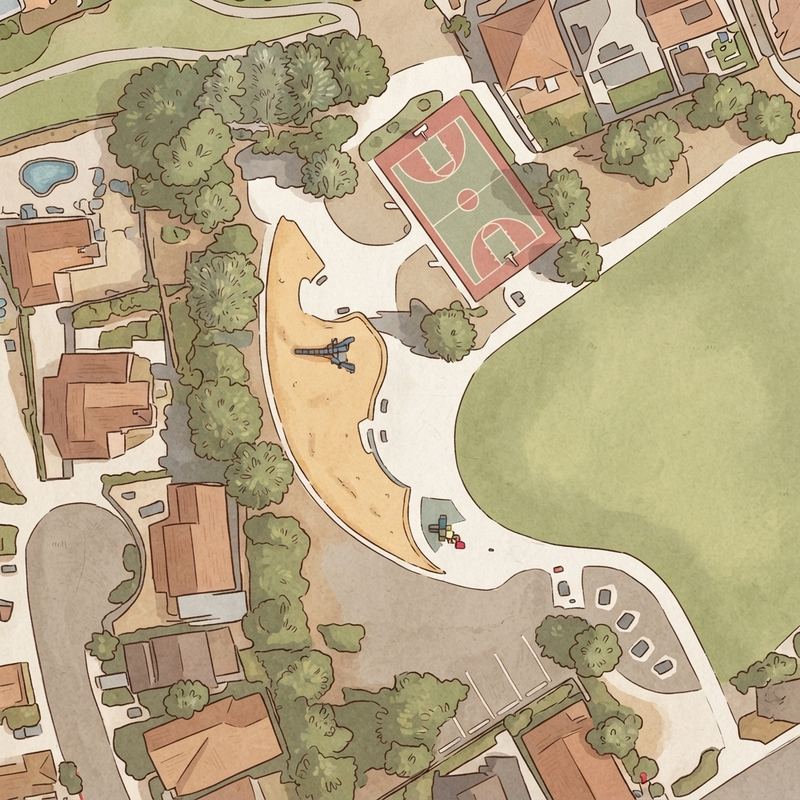 Illustrated map of Parkside Park