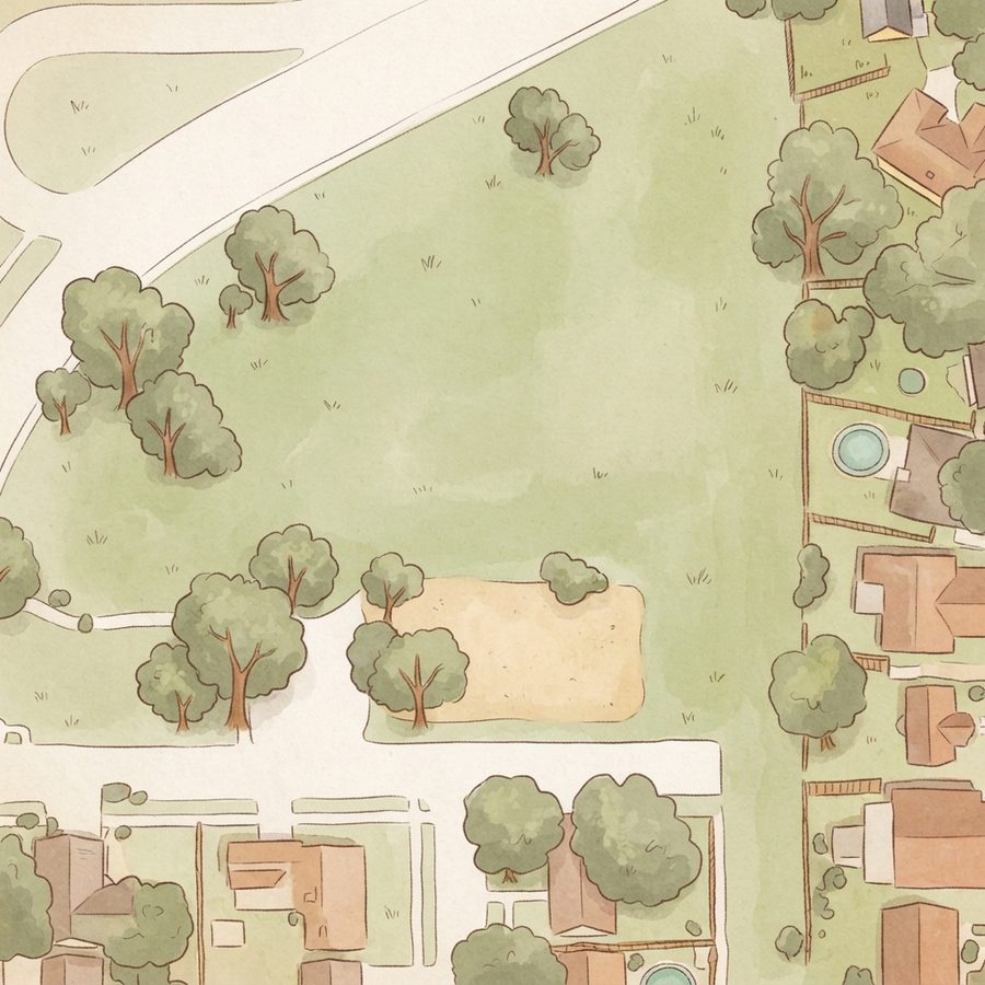 Illustrated map of Parkview Park