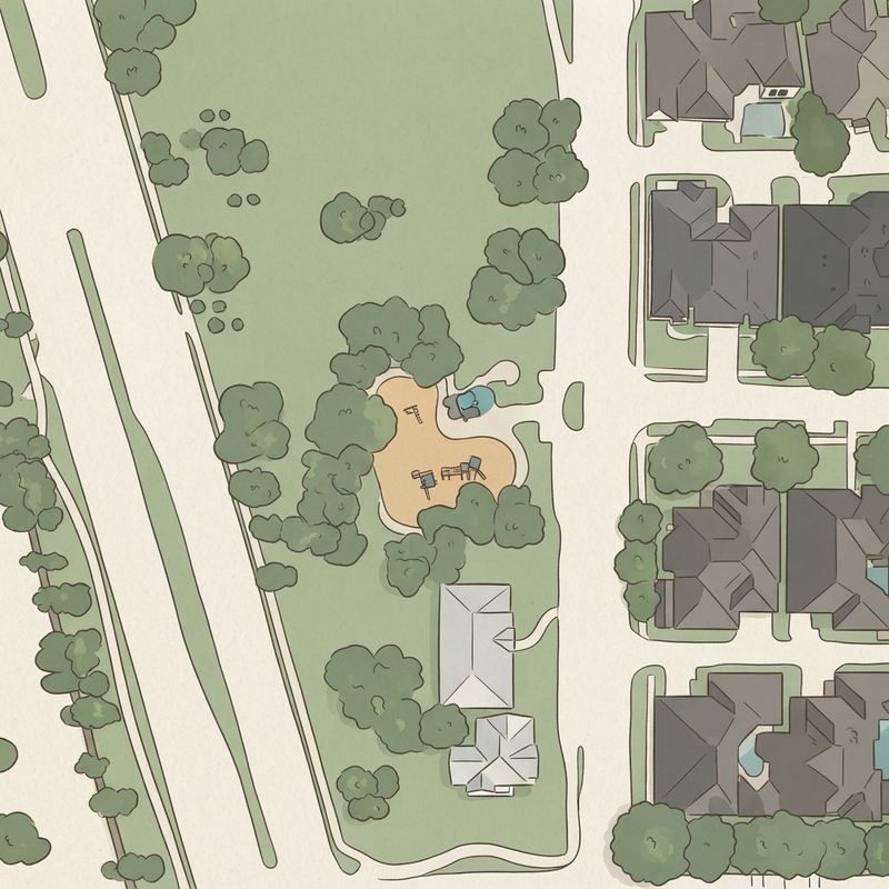Illustrated map of Parkwood Green Park