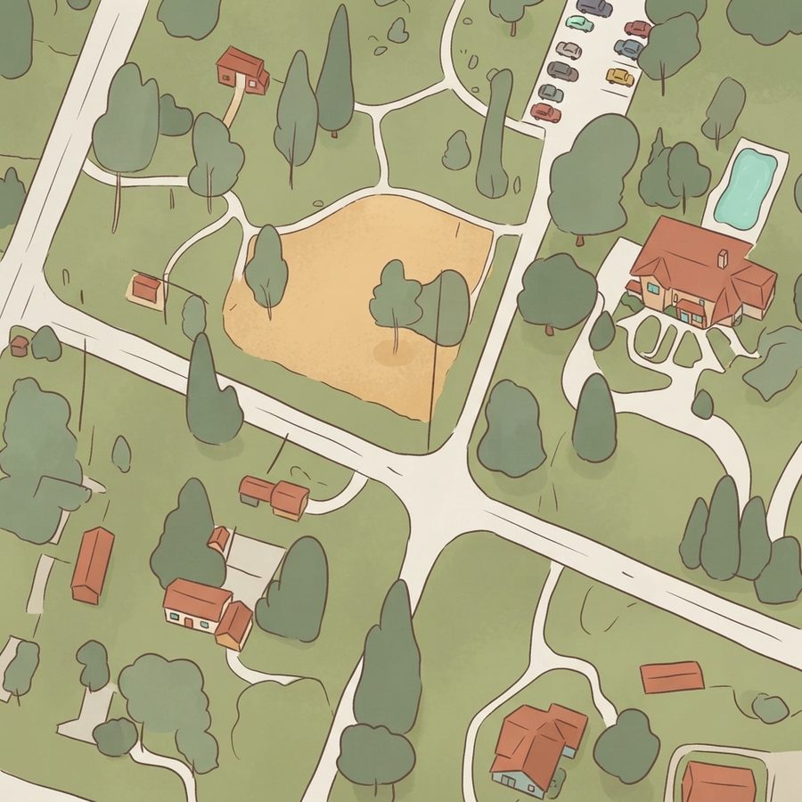 Illustrated map of Parmer Park