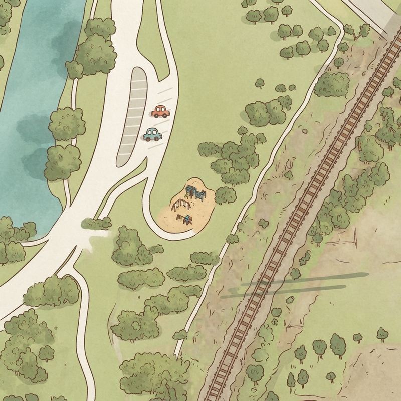 Illustrated map of Parque