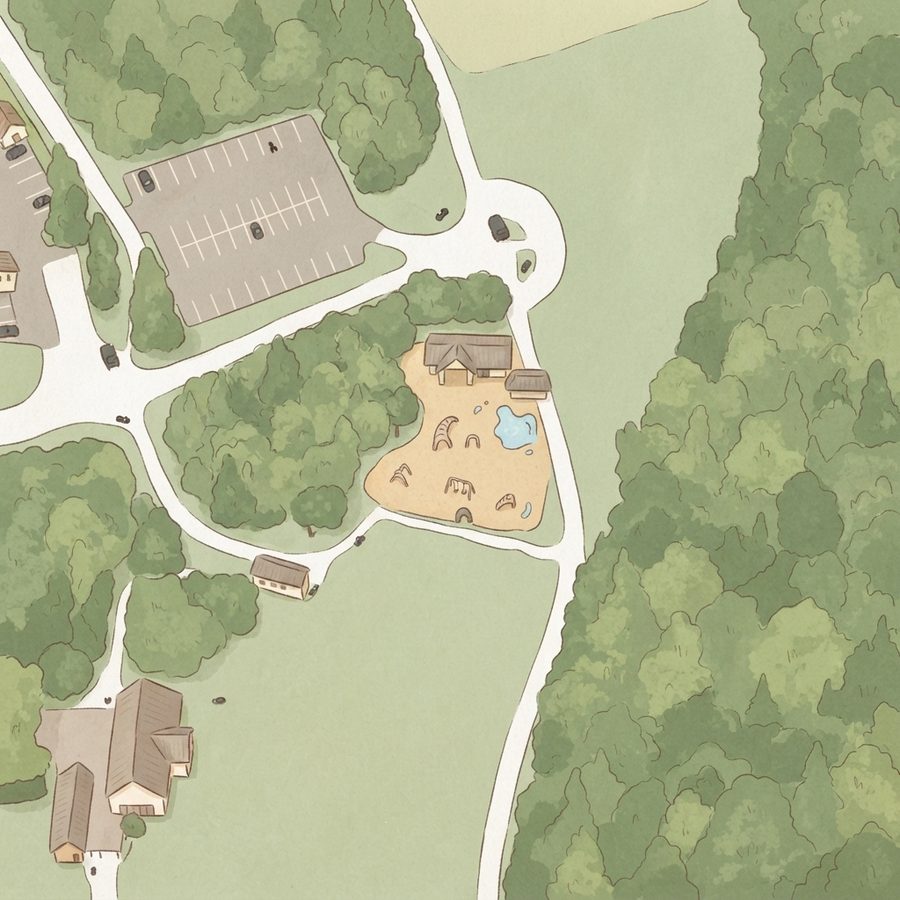 Illustrated map of Parque