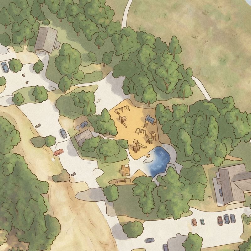 Illustrated map of Parr Park